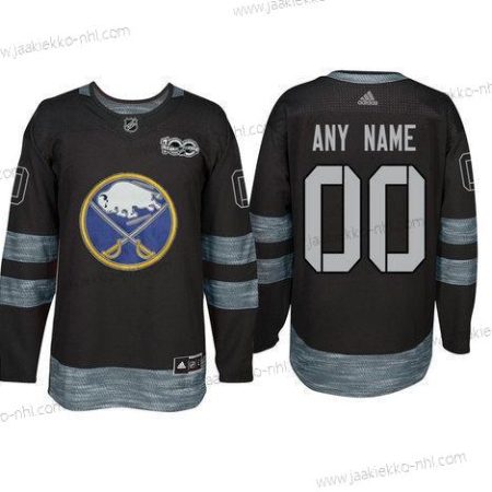 Adidas Buffalo Sabres Mukautettu Musta 1917-2017 100th Vuosipäivä Ommeltu NHL Paita