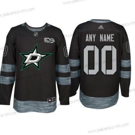 Adidas Dallas Stars Mukautettu Musta 1917-2017 100th Vuosipäivä Ommeltu NHL Paita