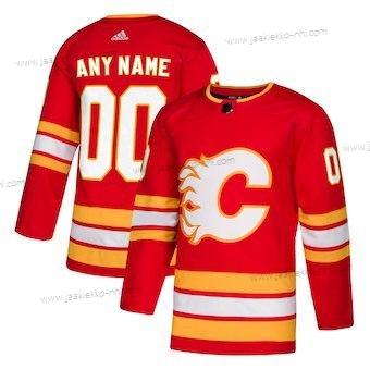 Adidas Lasten Calgary Flames Mukautettu Punainen Vaihtopaita Aito Paita