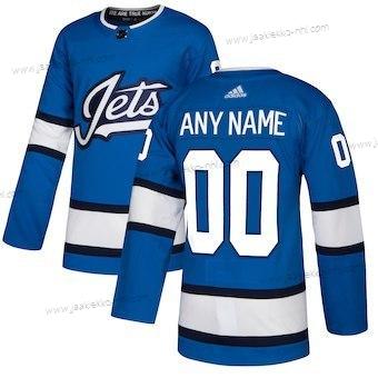 Adidas Lasten Winnipeg Jets Mukautettu Sininen Vaihtopaita Aito Paita