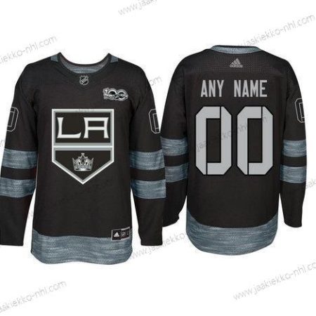 Adidas Los Angeles Kings Mukautettu Musta 1917-2017 100th Vuosipäivä Ommeltu NHL Paita