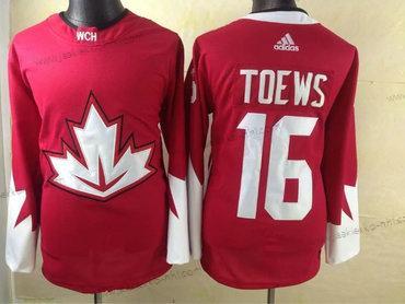 Adidas Miesten 2016 IIHF Kanadan maajoukkue #16 Jonathan Toews Punainen Jääkiekko Ommeltu Paita