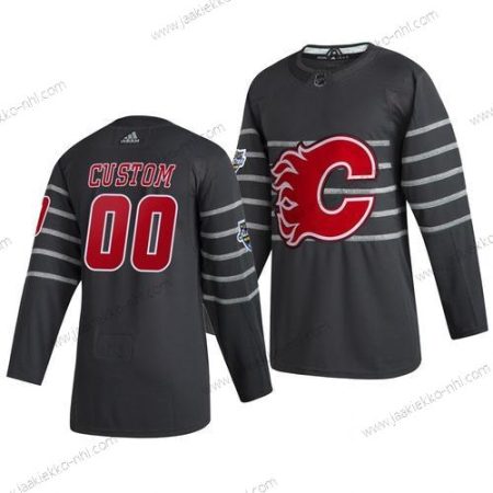 Adidas Miesten 2020 NHL All-Star Game Mukautettu Calgary Flames Aito Harmaa Paita