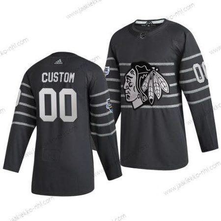 Adidas Miesten 2020 NHL All-Star Game Mukautettu Chicago Blackhawks Aito Harmaa Paita