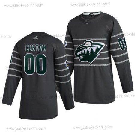 Adidas Miesten 2020 NHL All-Star Game Mukautettu Minnesota Wild Aito Harmaa Paita