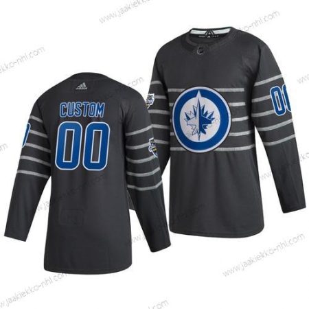 Adidas Miesten 2020 NHL All-Star Game Mukautettu Winnipeg Jets Aito Harmaa Paita