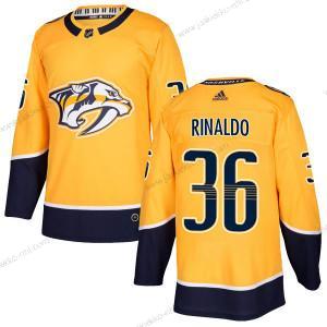 Adidas Miesten #36 Zac Rinaldo Nashville Predators Aito Kotiottelupaita Kulta Paita