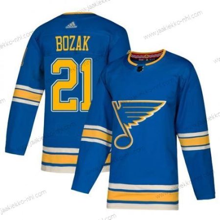 Adidas Miesten Aito St. Louis Blues #21 Tyler Bozak Sininen Vaihtopaita Official Paita