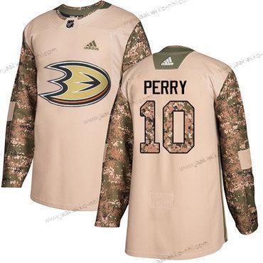 Adidas Miesten Anaheim Ducks #10 Corey Perry Maastokuvio Aito 2017 Veterans Day Ommeltu NHL Paita