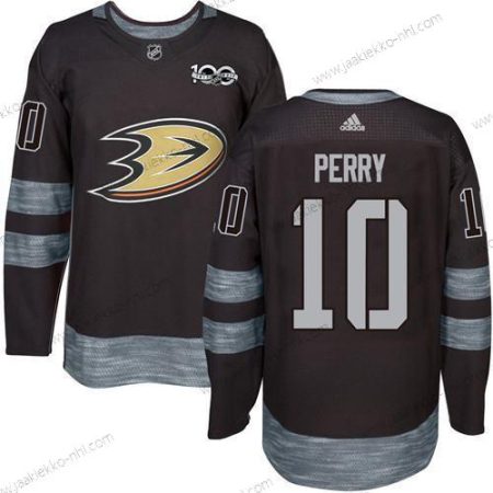 Adidas Miesten Anaheim Ducks #10 Corey Perry Musta 1917-2017 100th Vuosipäivä Ommeltu NHL Paita