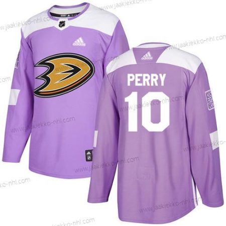 Adidas Miesten Anaheim Ducks #10 Corey Perry Violetti Aito Taistelee syöpää vastaan Ommeltu NHL Paita