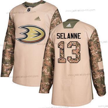 Adidas Miesten Anaheim Ducks #13 Teemu Selanne Maastokuvio Aito 2017 Veterans Day Ommeltu NHL Paita