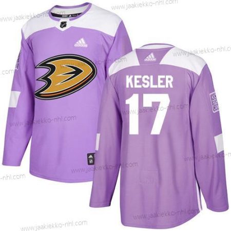 Adidas Miesten Anaheim Ducks #17 Ryan Kesler Violetti Aito Taistelee syöpää vastaan Ommeltu NHL Paita