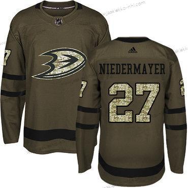 Adidas Miesten Anaheim Ducks #27 Niedermayer Vihreä Salute to Service Ommeltu NHL Paita