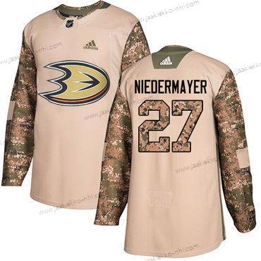 Adidas Miesten Anaheim Ducks #27 Scott Niedermayer Maastokuvio Aito 2017 Veterans Day Ommeltu NHL Paita