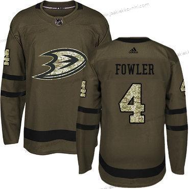 Adidas Miesten Anaheim Ducks #4 Cam Fowler Vihreä Salute to Service Ommeltu NHL Paita