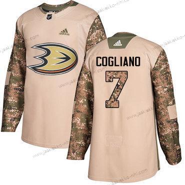 Adidas Miesten Anaheim Ducks #7 Andrew Cogliano Maastokuvio Aito 2017 Veterans Day Ommeltu NHL Paita