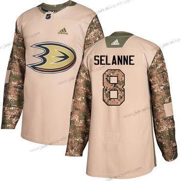 Adidas Miesten Anaheim Ducks #8 Teemu Selanne Maastokuvio Aito 2017 Veterans Day Ommeltu NHL Paita