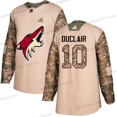 Adidas Miesten Arizona Coyotes #10 Anthony Duclair Maastokuvio Aito 2017 Veterans Day Ommeltu NHL Paita