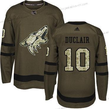 Adidas Miesten Arizona Coyotes #10 Anthony Duclair Vihreä Salute to Service Ommeltu NHL Paita