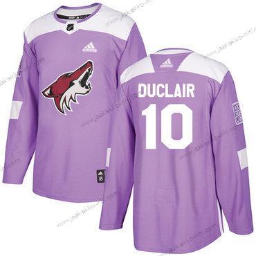 Adidas Miesten Arizona Coyotes #10 Anthony Duclair Violetti Aito Taistelee syöpää vastaan Ommeltu NHL Paita