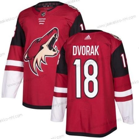 Adidas Miesten Arizona Coyotes #18 Christian Dvorak Punainen Kotiottelupaita Aito Ommeltu NHL Paita