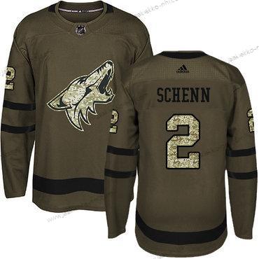 Adidas Miesten Arizona Coyotes #2 Luke Schenn Vihreä Salute to Service Ommeltu NHL Paita