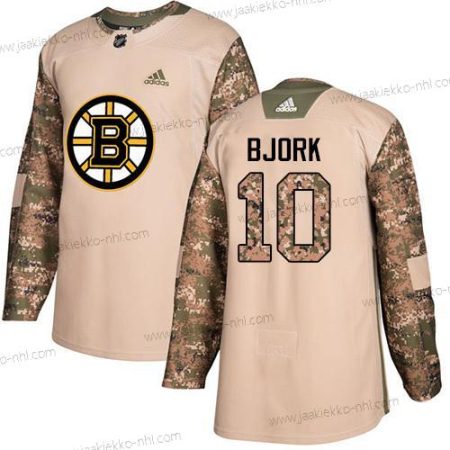 Adidas Miesten Boston Bruins #10 Anders Bjork Maastokuvio Aito 2017 Veterans Day Ommeltu NHL Paita