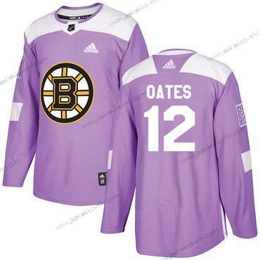 Adidas Miesten Boston Bruins #12 Adam Oates Violetti Aito Taistelee syöpää vastaan Ommeltu NHL Paita