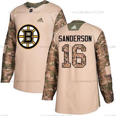 Adidas Miesten Boston Bruins #16 Derek Sanderson Maastokuvio Aito 2017 Veterans Day Ommeltu NHL Paita