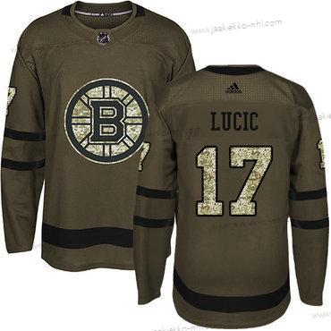 Adidas Miesten Boston Bruins #17 Milan Lucic Vihreä Salute to Service Ommeltu NHL Paita