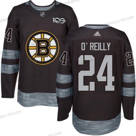 Adidas Miesten Boston Bruins #24 Terry O’Reilly Musta 1917-2017 100th Vuosipäivä Ommeltu NHL Paita