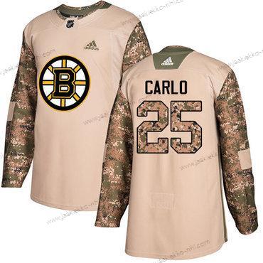 Adidas Miesten Boston Bruins #25 Brandon Carlo Maastokuvio Aito 2017 Veterans Day Ommeltu NHL Paita