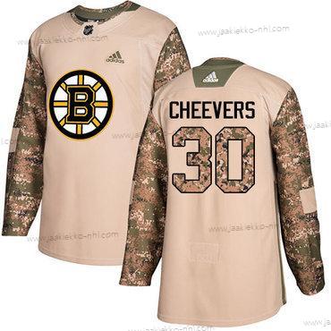 Adidas Miesten Boston Bruins #30 Gerry Cheevers Maastokuvio Aito 2017 Veterans Day Ommeltu NHL Paita