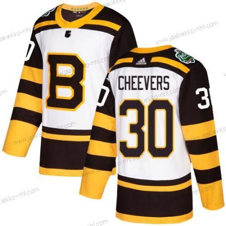 Adidas Miesten Boston Bruins #30 Gerry Cheevers Valkoinen Aito 2019 Talvi Klassinen Ommeltu NHL Paita