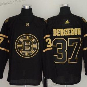 Adidas Miesten Boston Bruins 37 Patrice Bergeron Musta Kulta Paita