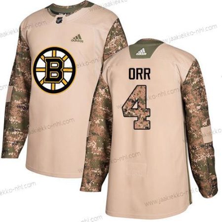 Adidas Miesten Boston Bruins #4 Bobby Orr Maastokuvio Aito 2017 Veterans Day Ommeltu NHL Paita