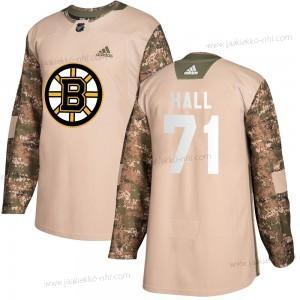 Adidas Miesten Boston Bruins #71 Taylor Hall Aito Veterans Day Harjoitus Maastokuvio Paita