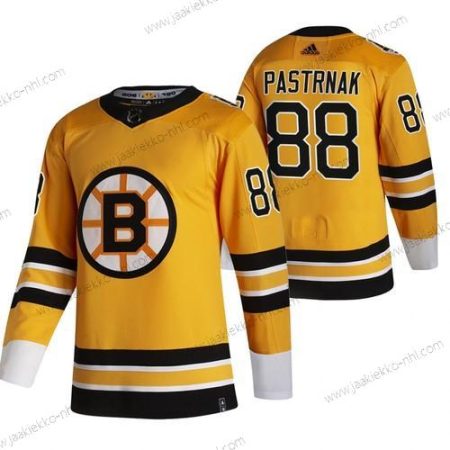 Adidas Miesten Boston Bruins #88 David Pastrnak Keltainen 2020-21 Käänteinen Retro Vaihtopaita NHL Paita