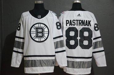 Adidas Miesten Boston Bruins 88 David Pastrnak Valkoinen 2019 NHL All-Star Game Paita