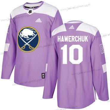 Adidas Miesten Buffalo Sabres #10 Dale Hawerchuk Violetti Aito Taistelee syöpää vastaan Ommeltu NHL Paita