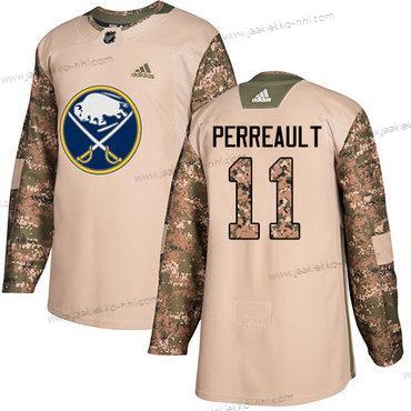 Adidas Miesten Buffalo Sabres #11 Gilbert Perreault Maastokuvio Aito 2017 Veterans Day Ommeltu NHL Paita