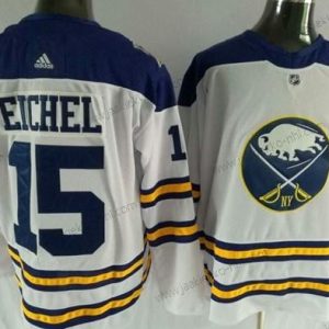 Adidas Miesten Buffalo Sabres #15 Jack Eichel Valkoinen Road Aito Ommeltu NHL Paita