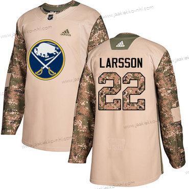 Adidas Miesten Buffalo Sabres #22 Johan Larsson Maastokuvio Aito 2017 Veterans Day Ommeltu NHL Paita