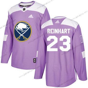 Adidas Miesten Buffalo Sabres #23 Sam Reinhart Violetti Aito Taistelee syöpää vastaan Ommeltu NHL Paita