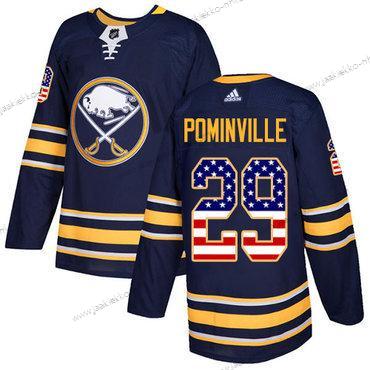 Adidas Miesten Buffalo Sabres #29 Jason Pominville Laivastonsininen Sininen Kotiottelupaita Aito USA Flag Ommeltu NHL Paita