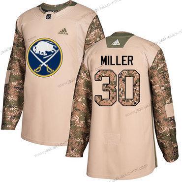 Adidas Miesten Buffalo Sabres #30 Ryan Miller Maastokuvio Aito 2017 Veterans Day Ommeltu NHL Paita