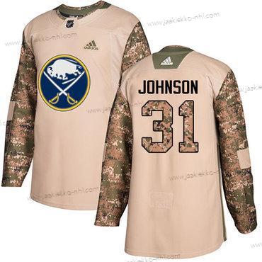 Adidas Miesten Buffalo Sabres #31 Chad Johnson Maastokuvio Aito 2017 Veterans Day Ommeltu NHL Paita