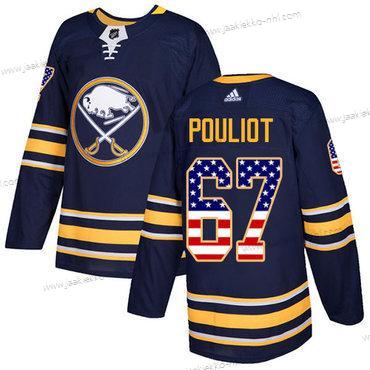 Adidas Miesten Buffalo Sabres #67 Benoit Pouliot Laivastonsininen Sininen Kotiottelupaita Aito USA Flag Ommeltu NHL Paita