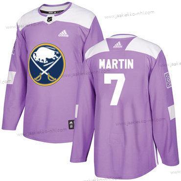 Adidas Miesten Buffalo Sabres #7 Rick Martin Violetti Aito Taistelee syöpää vastaan Ommeltu NHL Paita